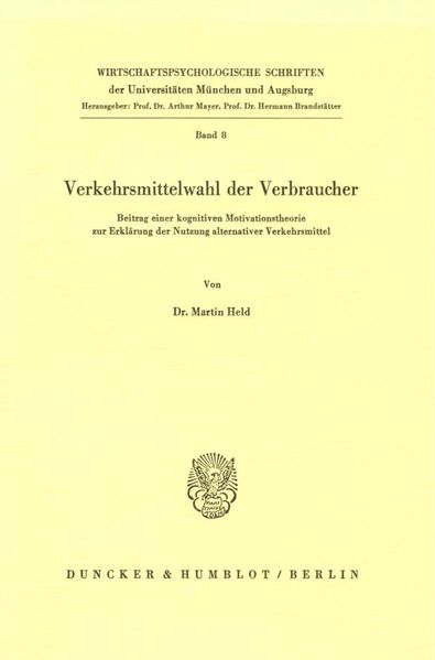 Verkehrsmittelwahl der Verbraucher.