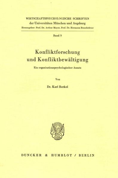 Konfliktforschung und Konfliktbewältigung.
