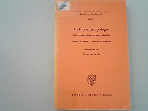 Kulturanthropologie.