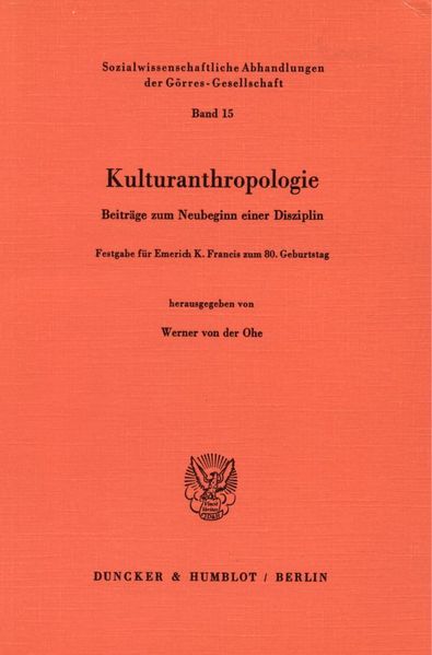 Kulturanthropologie.