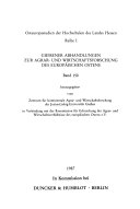 Agrarpreispolitik und bäuerliche Landwirtschaft in Polen.