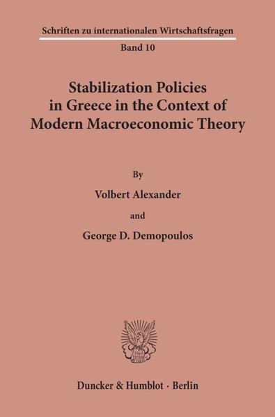 Stabilization Policies in Greece in the Context of Modern Macroeconomic Theory.