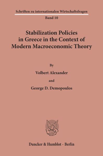 Stabilization Policies in Greece in the Context of Modern Macroeconomic Theory.