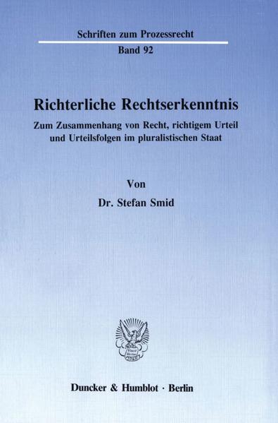 Richterliche Rechtserkenntnis.