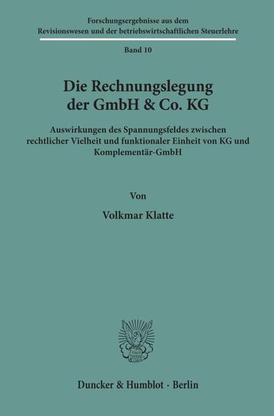Die Rechnungslegung der GmbH & Co. KG.