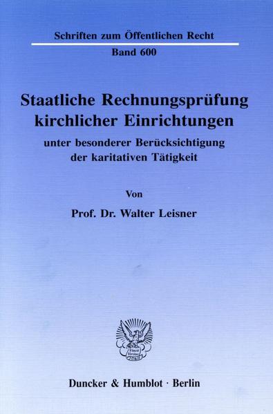 Staatliche Rechnungsprüfung kirchlicher Einrichtungen,