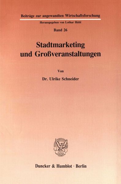 Stadtmarketing und Großveranstaltungen.