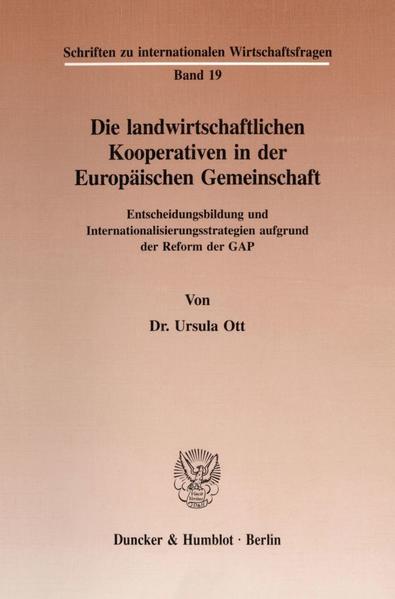 Die landwirtschaftlichen Kooperativen in der Europäischen Gemeinschaft.