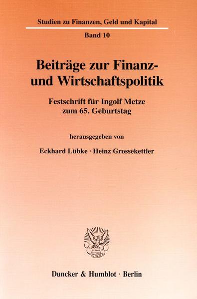 Beiträge zur Finanz- und Wirtschaftspolitik.