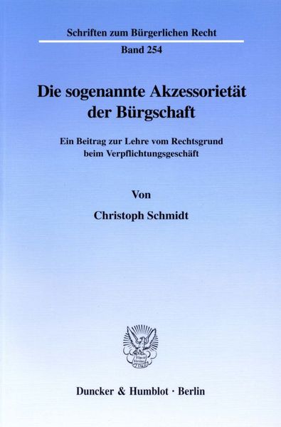 Die sogenannte Akzessorietät der Bürgschaft.
