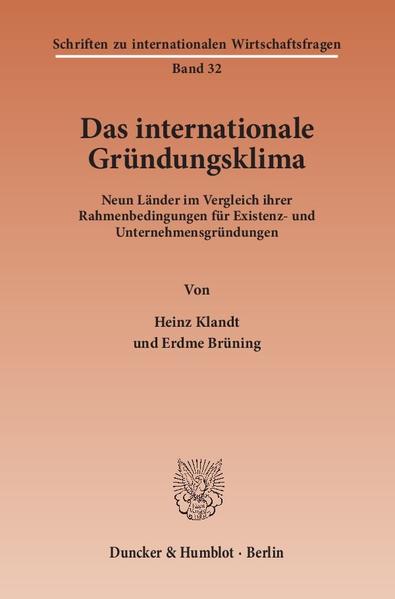 Das Internationale Gründungsklima.