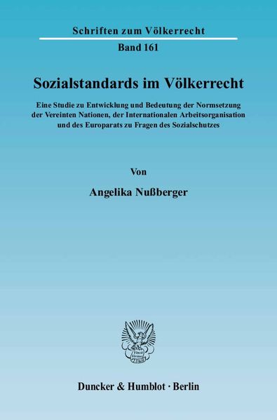 Sozialstandards im Völkerrecht.