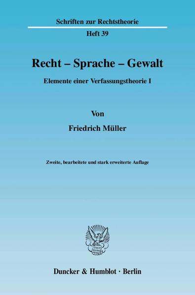 Recht - Sprache - Gewalt.