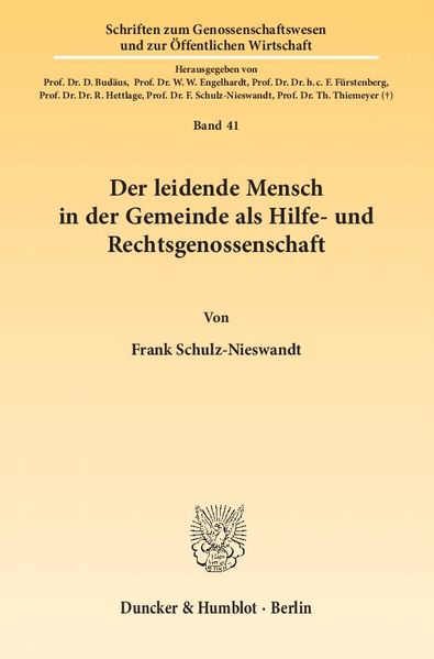 Der leidende Mensch in der Gemeinde als Hilfe- und Rechtsgenossenschaft.