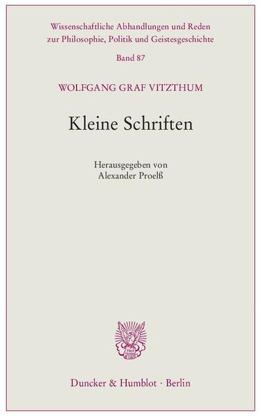 Kleine Schriften.