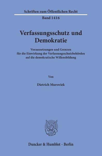 Verfassungsschutz und Demokratie.