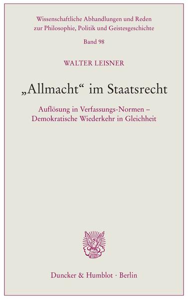 "Allmacht" im Staatsrecht.