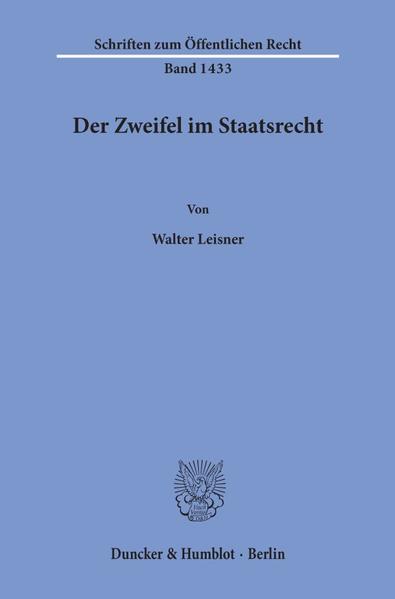 Der Zweifel im Staatsrecht.