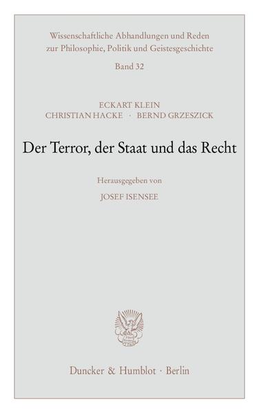 Der Terror, der Staat und das Recht.