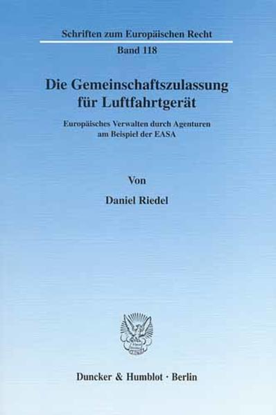 Die Gemeinschaftszulassung für Luftfahrtgerät.