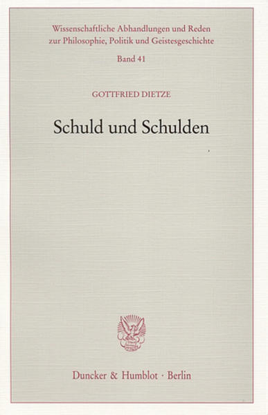 Schuld und Schulden.