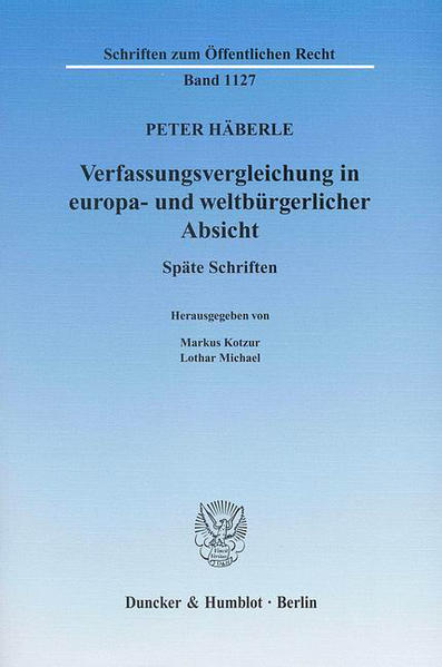 Verfassungsvergleichung in europa- und weltbürgerlicher Absicht.