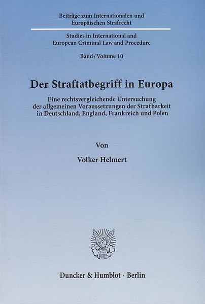 Der Straftatbegriff in Europa.