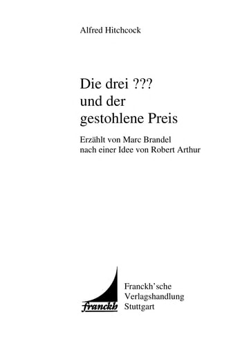 Die drei ??? und der gestohlene Preis