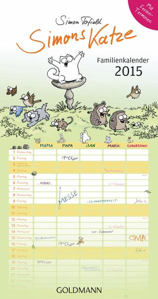 Simons Katze Familienkalender 2015