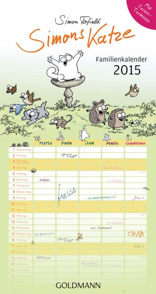 Simons Katze Familienkalender 2015