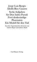 Sechs Aufgaben für Don Isidro Parodi
