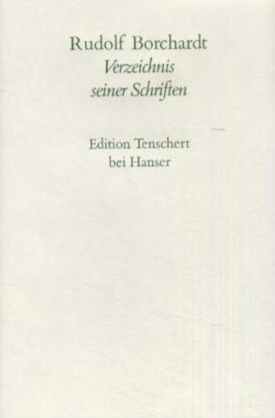 Verzeichnis aller Schriften
