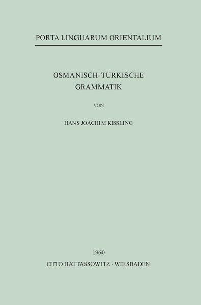 Osmanisch-Türkische Grammatik