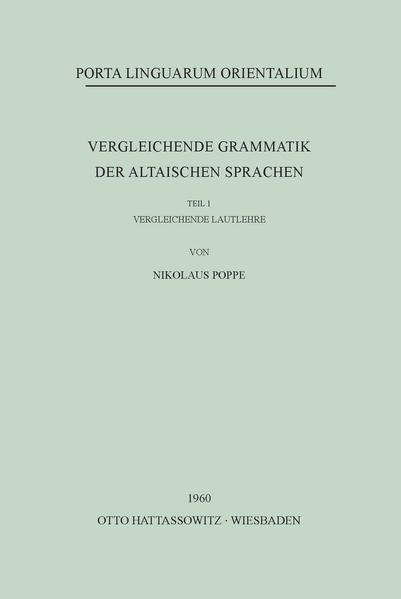 Vergleichende Grammatik der altaischen Sprachen