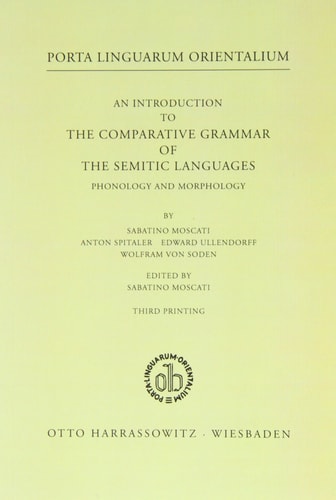An Introduction to the Comparative Grammar of the Semitic Languages