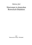 Slawismen in deutschen Rotwelsch-Dialekten