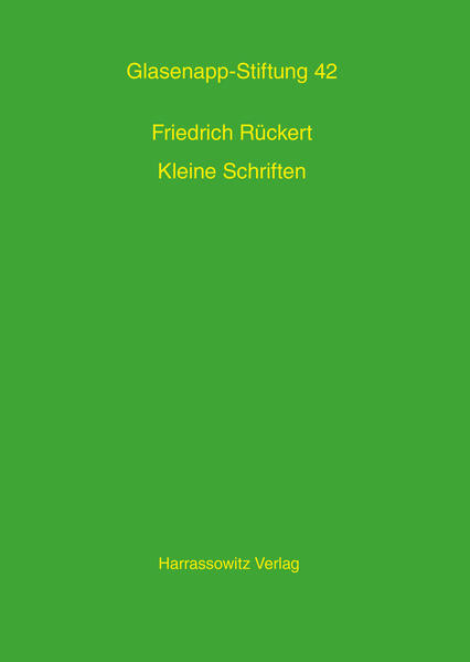 Kleine Schriften zur Indologie