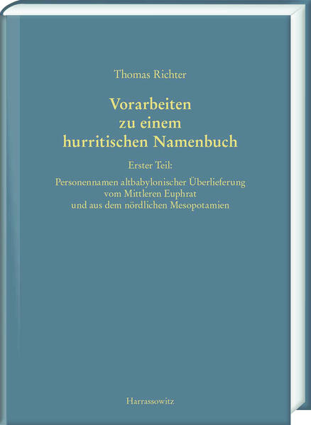 Vorarbeiten zu einem hurritischen Namenbuch