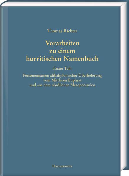Vorarbeiten zu einem hurritischen Namenbuch
