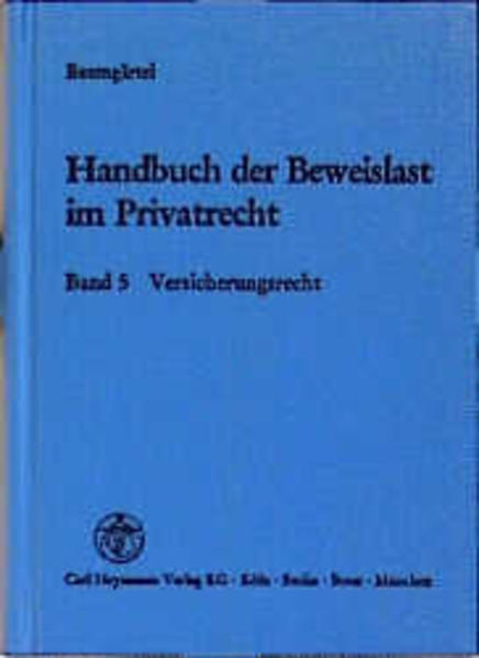 Handbuch der Beweislast im Privatrecht