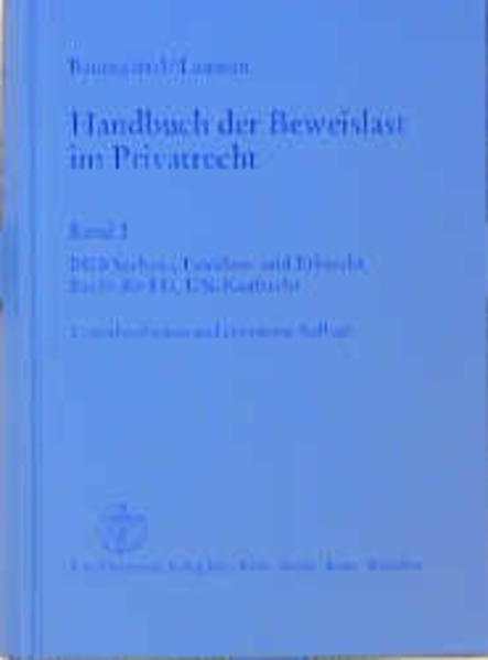 Handbuch der Beweislast im Privatrecht