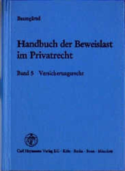 Handbuch der Beweislast im Privatrecht