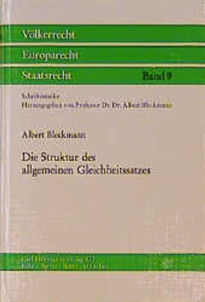 Die Struktur des allgemeinen Gleichheitssatzes
