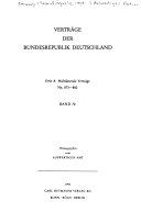 Verträge der Bundesrepublik Deutschland