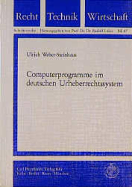 Computerprogramme im deutschen Urheberrechtssystem