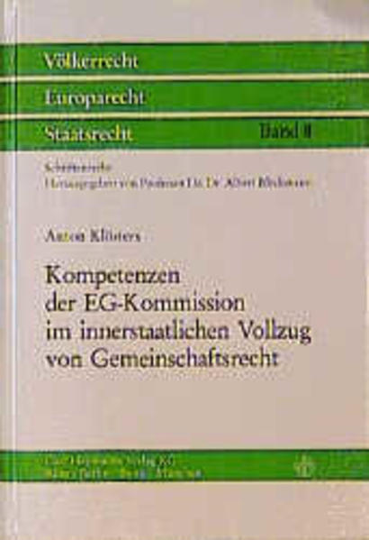 Kompetenzen der EG-Kommission im innerstaatlichen Vollzug von Gemeinschaftsrecht