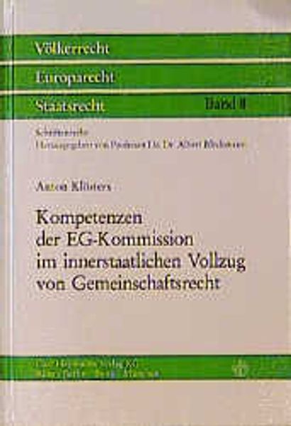 Kompetenzen der EG-Kommission im innerstaatlichen Vollzug von Gemeinschaftsrecht