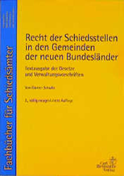 Recht der Schiedsstellen in den Gemeinden der neuen Bundesländer