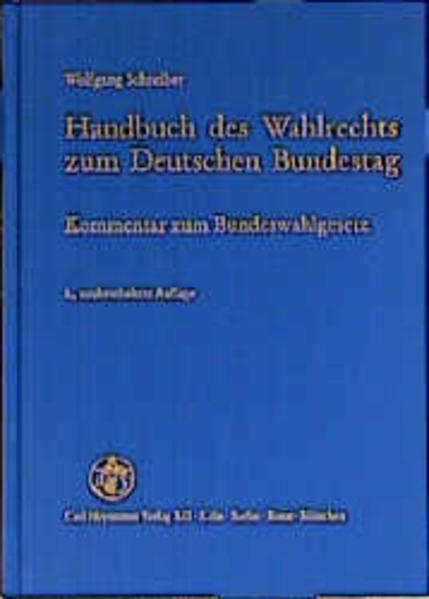 Handbuch des Wahlrechts zum Deutschen Bundestag