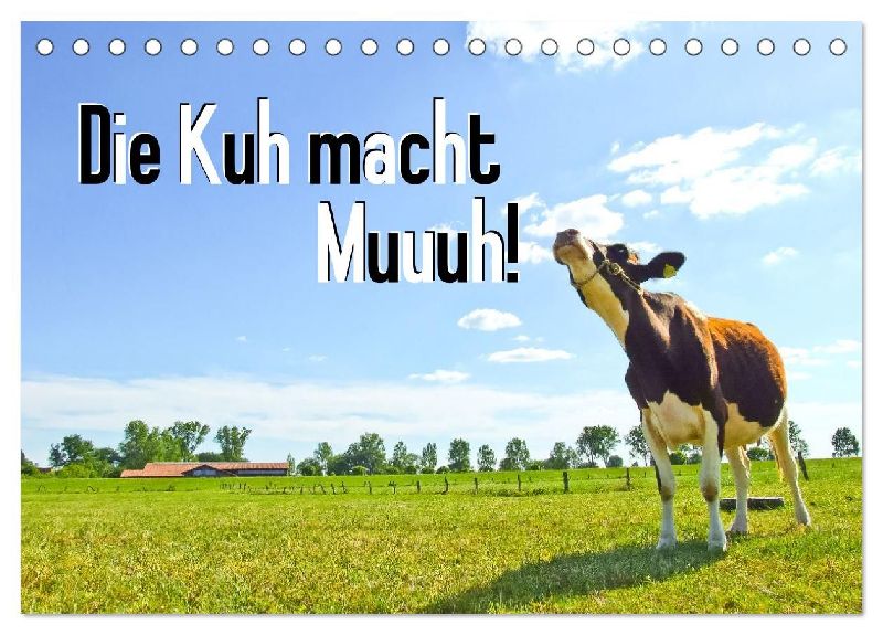Die Kuh macht Muuuh! (Tischkalender 2026 DIN A5 quer), CALVENDO Monatskalender
